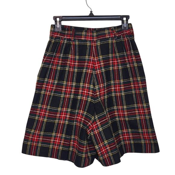 Vintage Norton McNaughton Tartan Plaid Pleat Wool Blend Knee Length Shorts Sz 26 - Picture 7 of 8